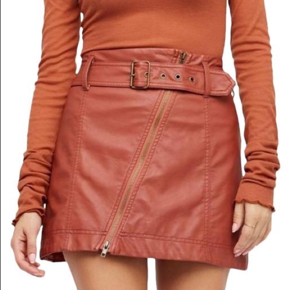 FREE PEOPLE Feelin Fresh Vegan Leather Mini Skirt - Picture 5 of 5
